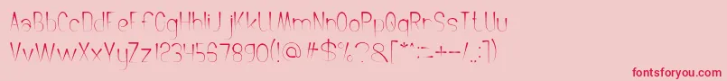 CrochetPattern Font – Red Fonts on Pink Background