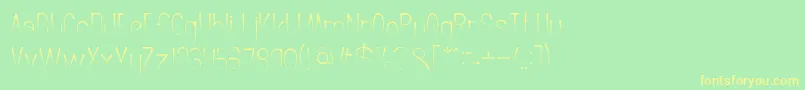 CrochetPattern Font – Yellow Fonts on Green Background