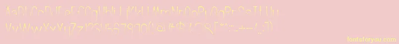 CrochetPattern Font – Yellow Fonts on Pink Background