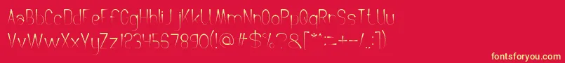 CrochetPattern Font – Yellow Fonts on Red Background