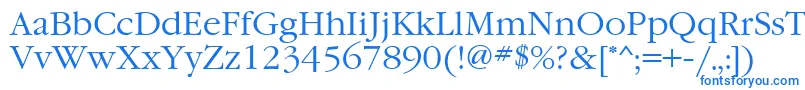 フォントGaramondatt – 白い背景に青い文字