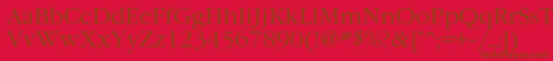Garamondatt Font – Brown Fonts on Red Background