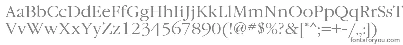 フォントGaramondatt – 白い背景に灰色の文字