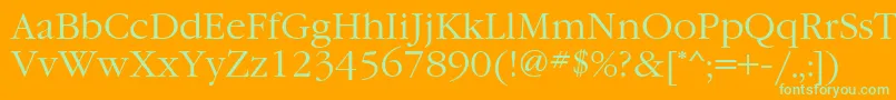 Garamondatt Font – Green Fonts on Orange Background