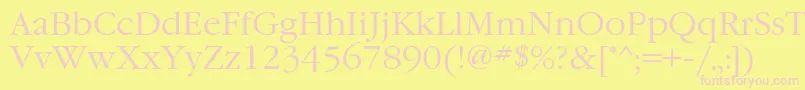 Garamondatt Font – Pink Fonts on Yellow Background