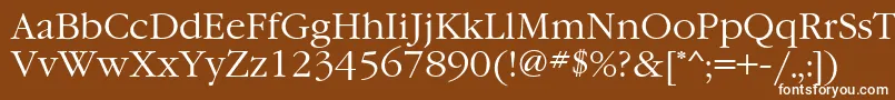 Garamondatt Font – White Fonts on Brown Background