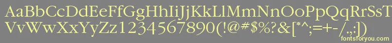 Garamondatt Font – Yellow Fonts on Gray Background