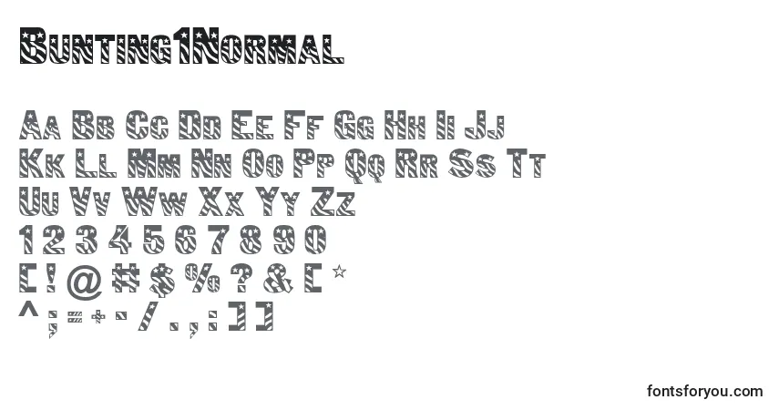 Шрифт Bunting1Normal – алфавит, цифры, специальные символы