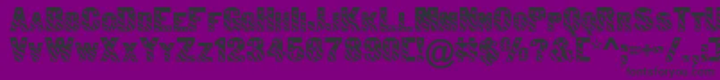 Bunting1Normal Font – Black Fonts on Purple Background