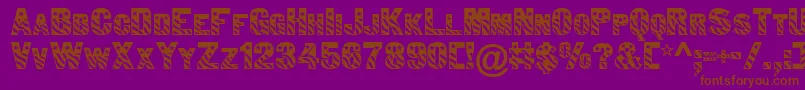 Bunting1Normal Font – Brown Fonts on Purple Background