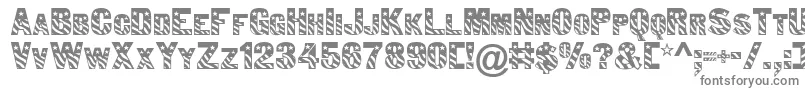 フォントBunting1Normal – 白い背景に灰色の文字