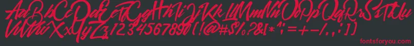 Quitman Font – Red Fonts on Black Background