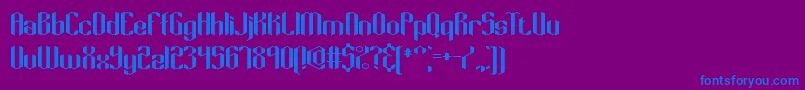 Keyridge Font – Blue Fonts on Purple Background