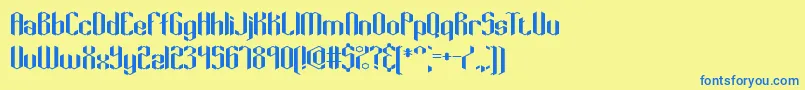 Keyridge Font – Blue Fonts on Yellow Background