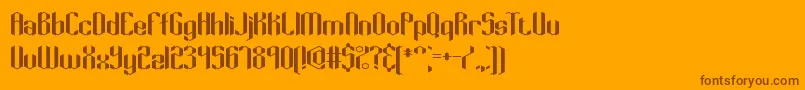Keyridge Font – Brown Fonts on Orange Background