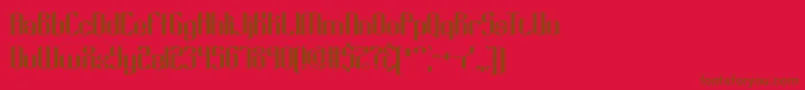 Keyridge Font – Brown Fonts on Red Background