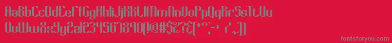 フォントKeyridge – 赤い背景に灰色の文字