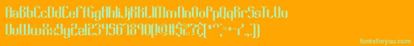 Keyridge Font – Green Fonts on Orange Background