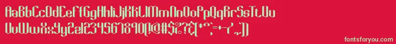 Keyridge Font – Green Fonts on Red Background
