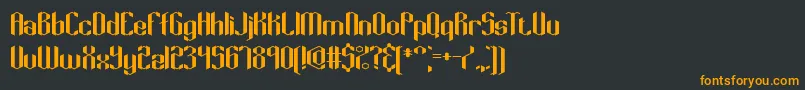 Keyridge Font – Orange Fonts on Black Background