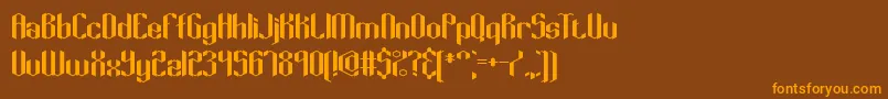 Keyridge Font – Orange Fonts on Brown Background