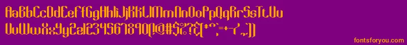 Keyridge Font – Orange Fonts on Purple Background