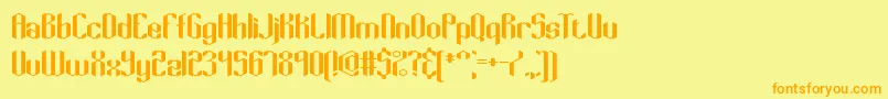 Keyridge Font – Orange Fonts on Yellow Background