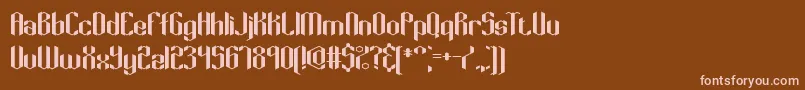 Keyridge Font – Pink Fonts on Brown Background