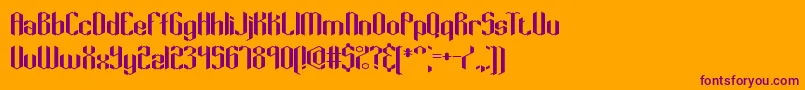 Keyridge Font – Purple Fonts on Orange Background