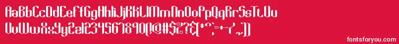 Keyridge Font – White Fonts on Red Background