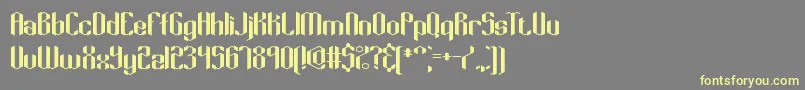 Keyridge Font – Yellow Fonts on Gray Background