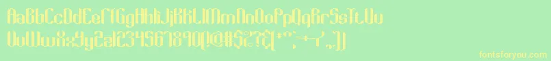 Keyridge Font – Yellow Fonts on Green Background