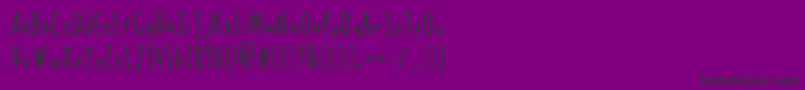 フォントBlueChucks – 紫の背景に黒い文字