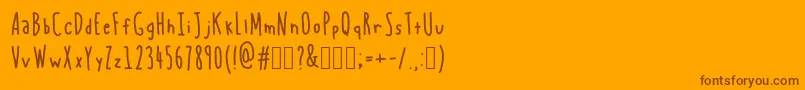 fuente BlueChucks – Fuentes Marrones Sobre Fondo Naranja