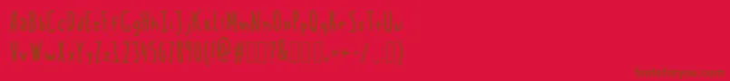 BlueChucks Font – Brown Fonts on Red Background