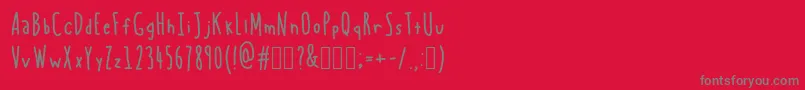 BlueChucks Font – Gray Fonts on Red Background