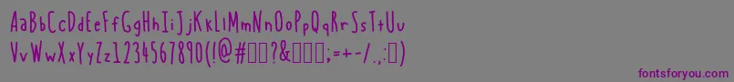 Шрифт BlueChucks – фиолетовые шрифты на сером фоне