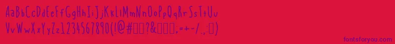 BlueChucks Font – Purple Fonts on Red Background