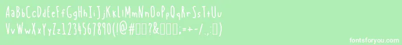 BlueChucks Font – White Fonts on Green Background