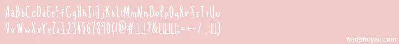 Fonte BlueChucks – fontes brancas em um fundo rosa