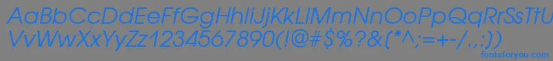 AvantgardegothicittItalic Font – Blue Fonts on Gray Background