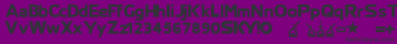 Fonte Skyfontthick – fontes pretas em um fundo violeta