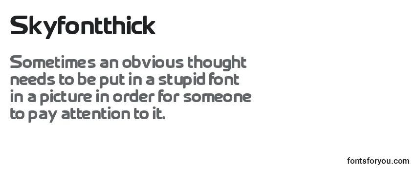 Review of the Skyfontthick Font