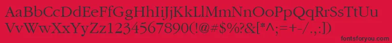 Cyrillicgaramond Font – Black Fonts on Red Background