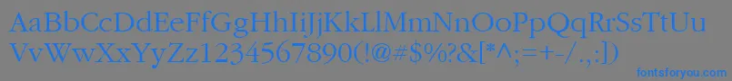 Шрифт Cyrillicgaramond – синие шрифты на сером фоне