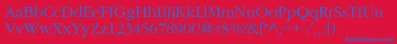 Cyrillicgaramond Font – Blue Fonts on Red Background