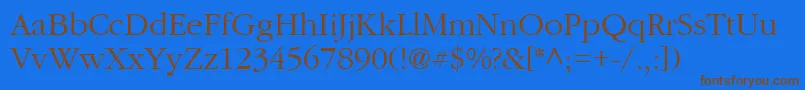 Weitere Informationen zur Cyrillicgaramond-Schriftart Cyrillicgaramond-Schriftart – Braune Schriften auf blauem Hintergrund