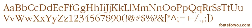 Czcionka Cyrillicgaramond – brązowe czcionki