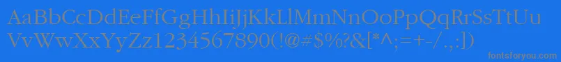 fuente Cyrillicgaramond – Fuentes Grises Sobre Fondo Azul