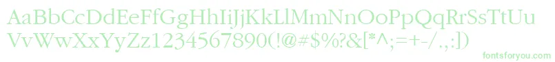 Czcionka Cyrillicgaramond – zielone czcionki